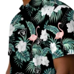 Las Vegas Raiders Hawaiian Shirt – Flamingo and Hibiscus