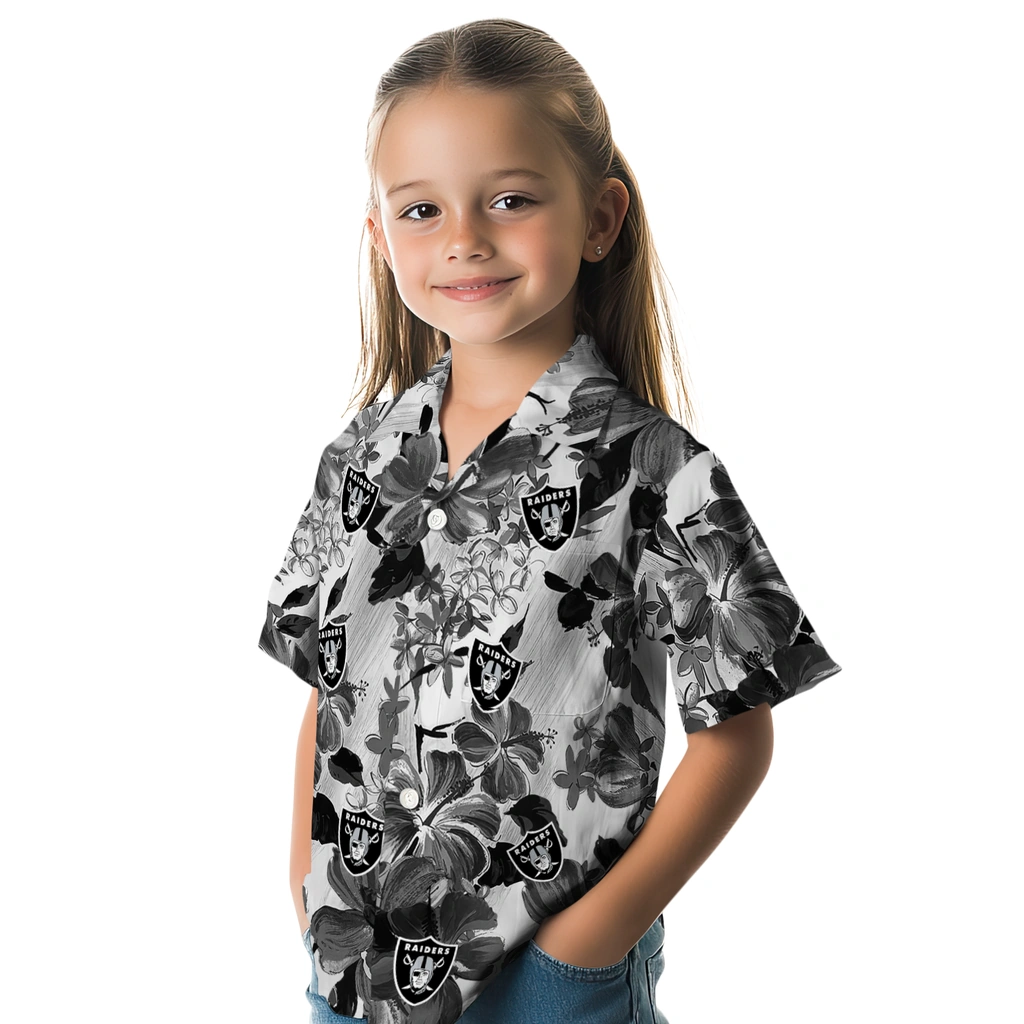 Las Vegas Raiders Hawaiian Shirt - Hibiscus Arrangement las vegas raiders hibiscus arrangement black hawaiian shirts premium grade