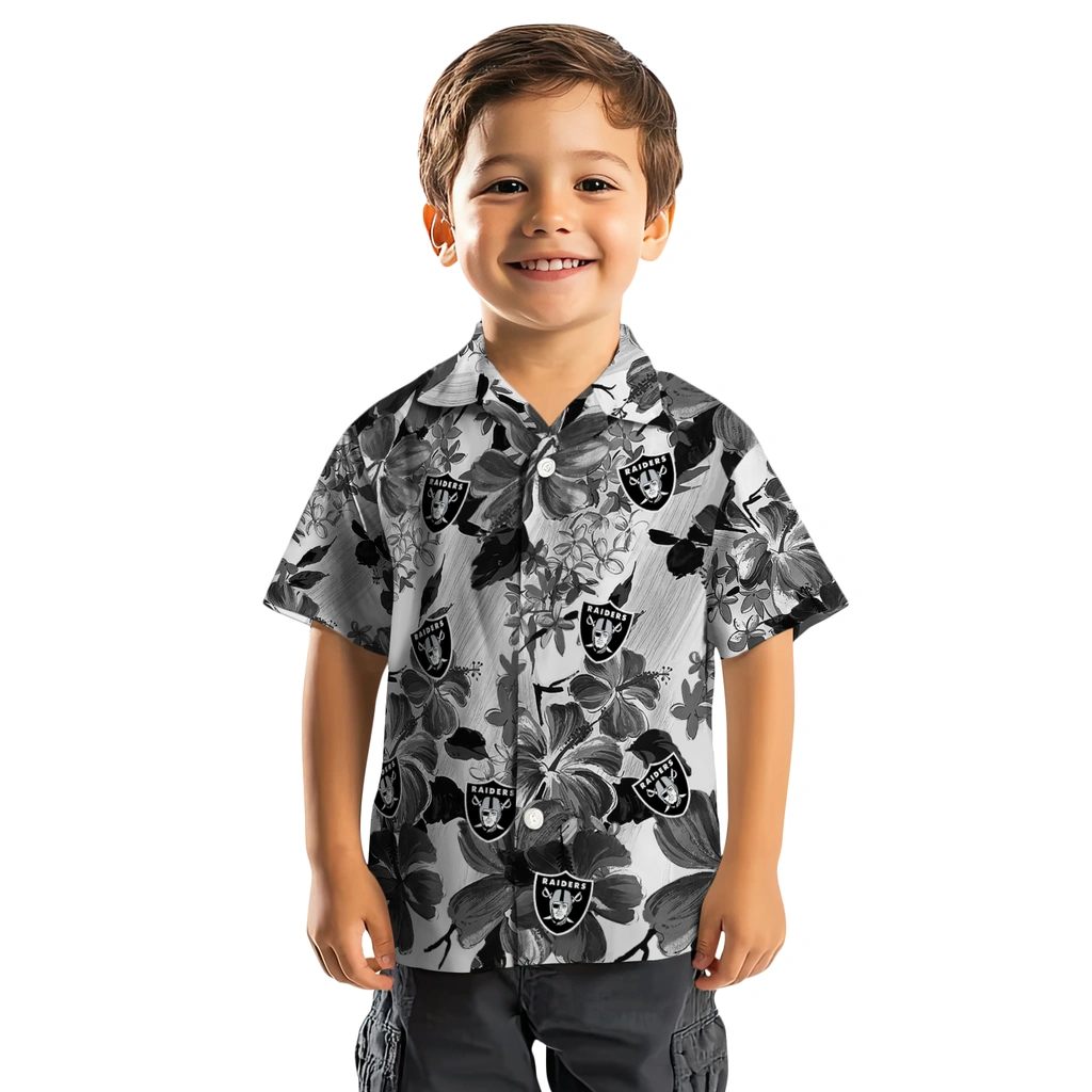 Las Vegas Raiders Hawaiian Shirt - Hibiscus Arrangement las vegas raiders hibiscus arrangement black hawaiian shirts top rated