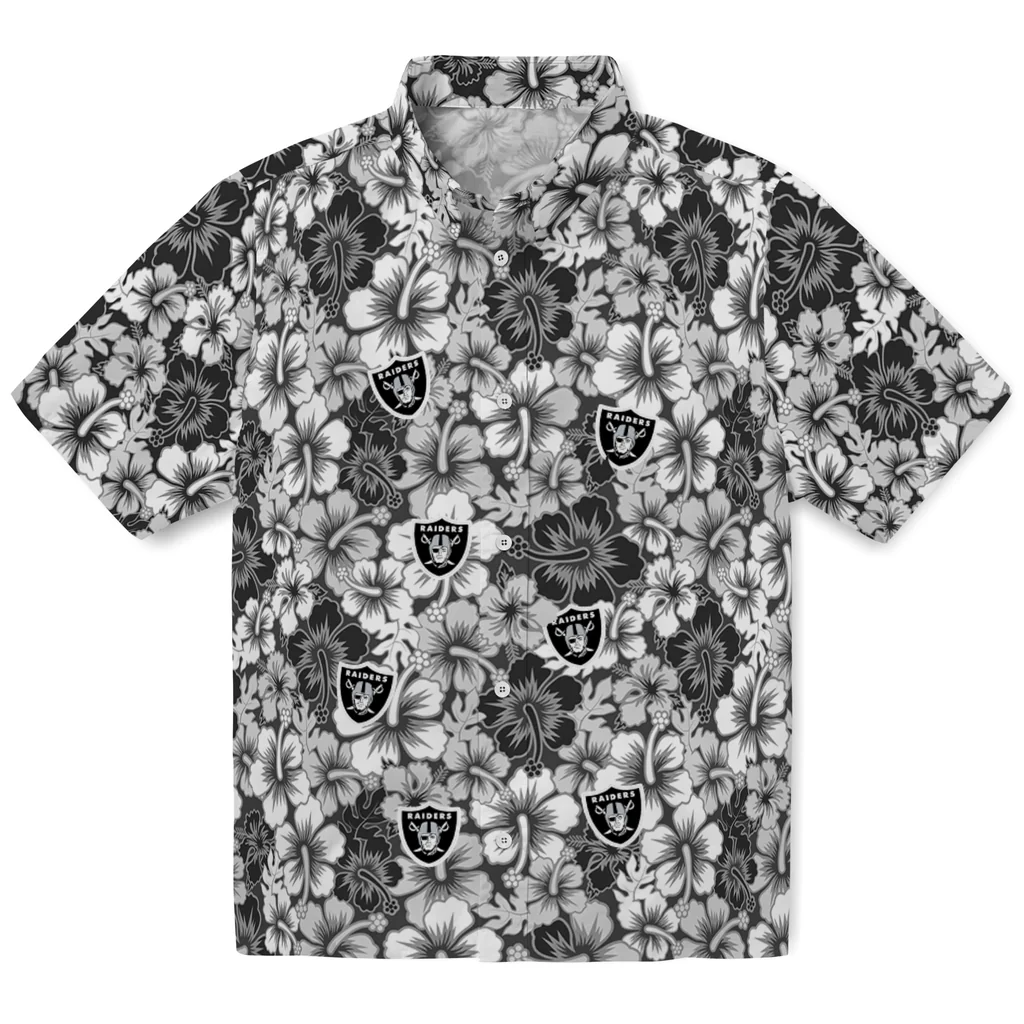 Las Vegas Raiders Hawaiian Shirt - Hibiscus Blooms las vegas raiders hibiscus blooms black hawaiian shirts best selling