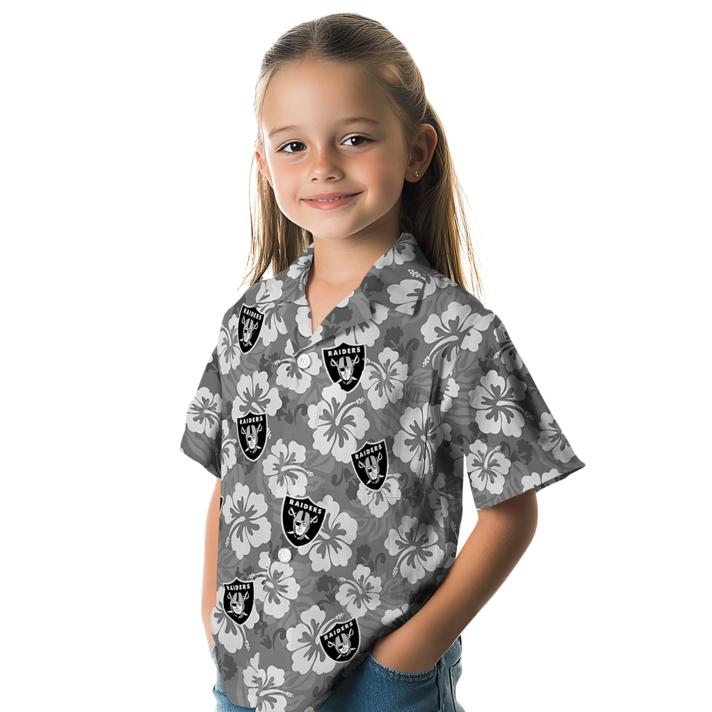 Las Vegas Raiders Hawaiian Shirt - Hibiscus Cluster las vegas raiders hibiscus cluster black hawaiian shirts premium grade