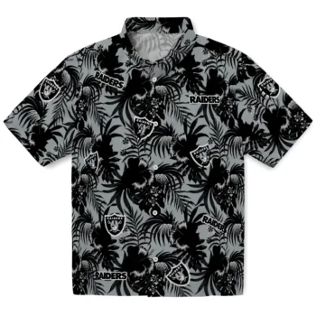 las vegas raiders hibiscus exotic black hawaiian shirts best selling