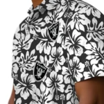 Las Vegas Raiders Hawaiian Shirt – Hibiscus Motif