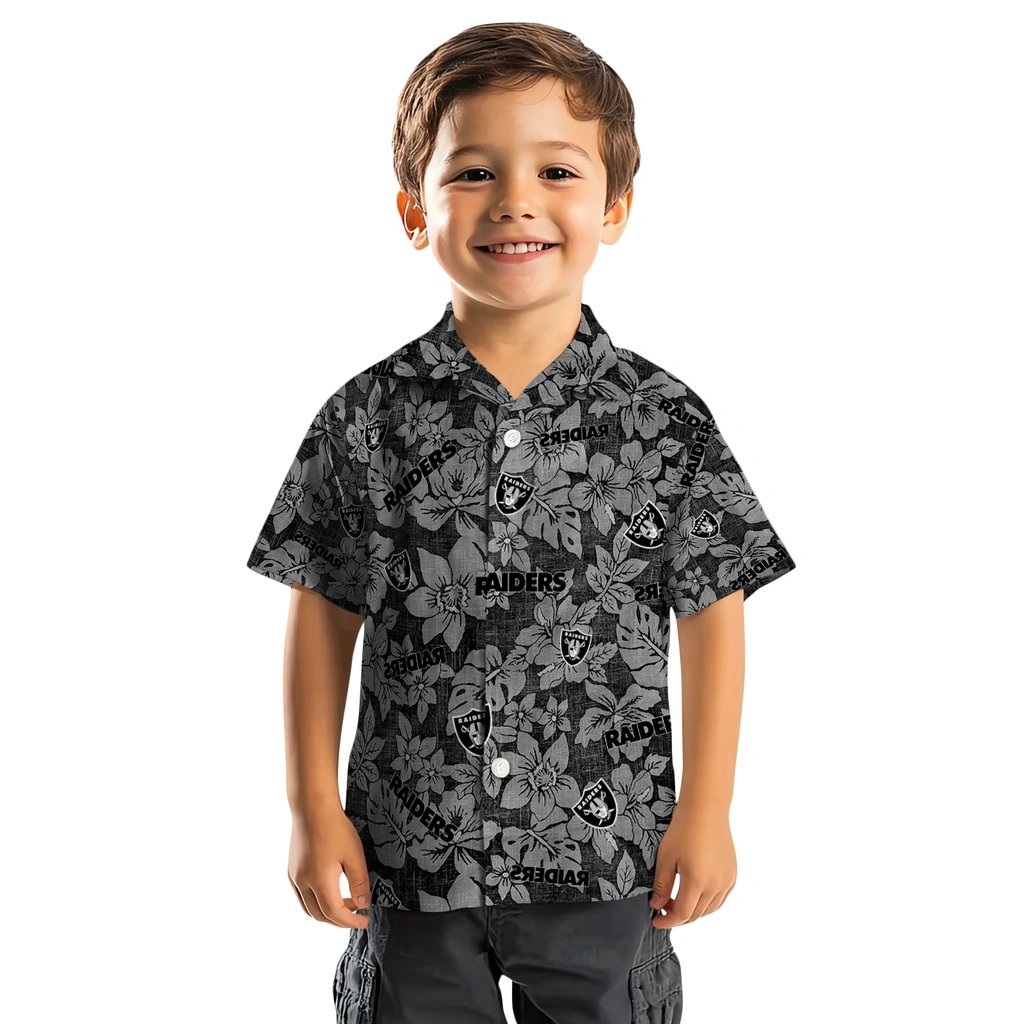 Las Vegas Raiders Hawaiian Shirt - Hibiscus Oasis las vegas raiders hibiscus oasis black hawaiian shirts top rated