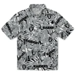 Las Vegas Raiders Hawaiian Shirt – Hibiscus Overlay
