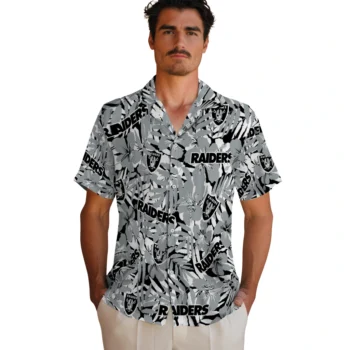 las vegas raiders hibiscus overlay hawaiian shirts fashion forward