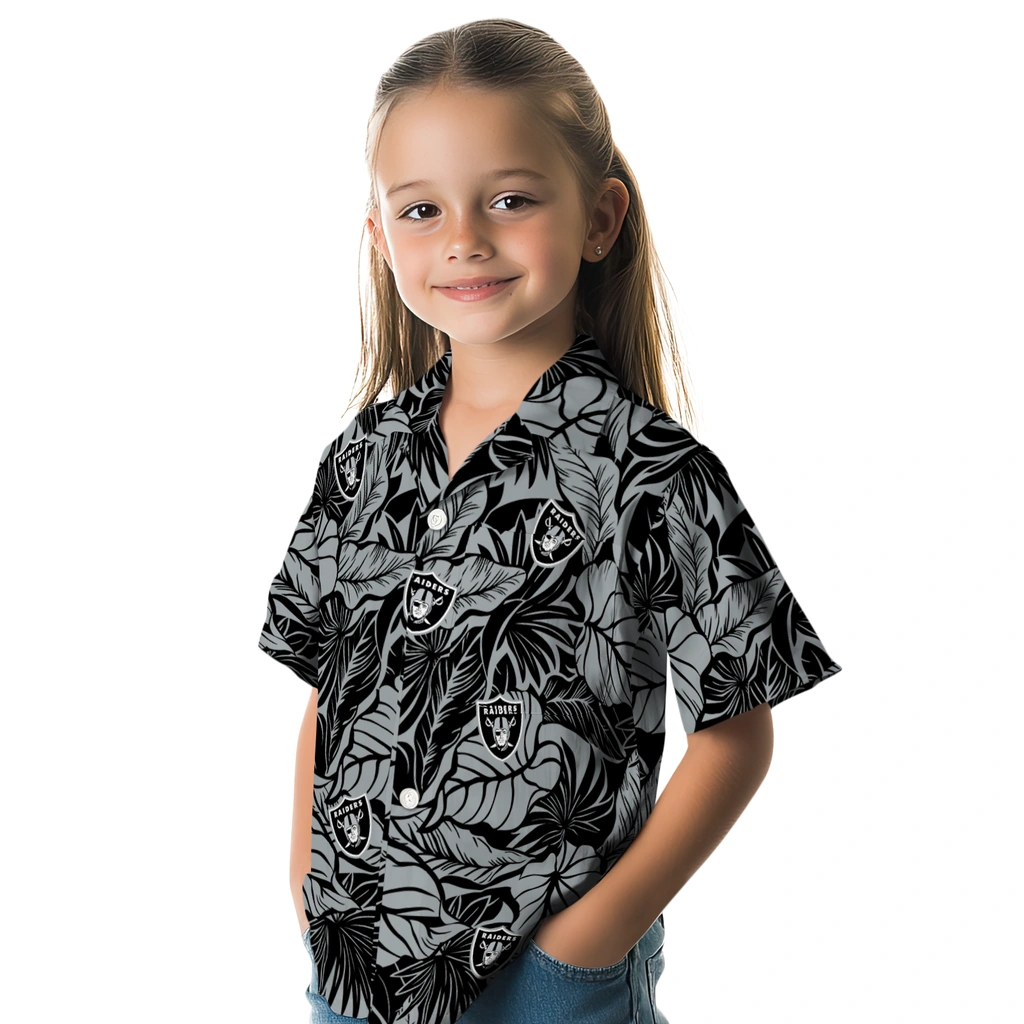 Las Vegas Raiders Hawaiian Shirt - Monstera Layer las vegas raiders monstera layer black hawaiian shirts premium grade