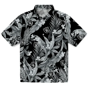 las vegas raiders palm leaves black hawaiian shirts best selling