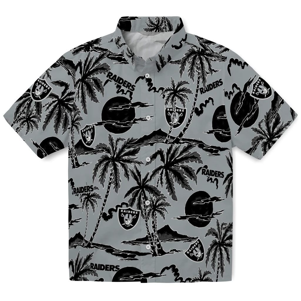 Las Vegas Raiders Hawaiian Shirt - Palm Sunset las vegas raiders palm sunset hawaiian shirts best selling
