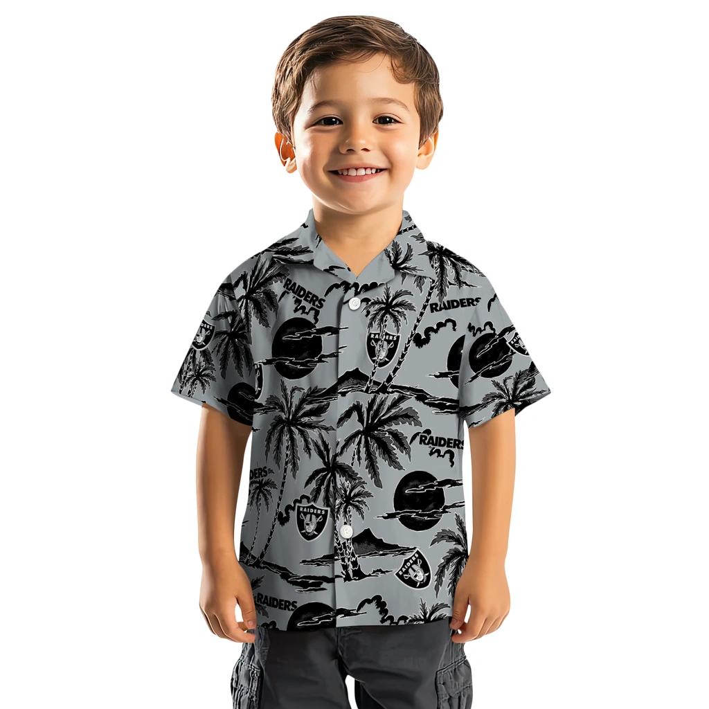 Las Vegas Raiders Hawaiian Shirt - Palm Sunset las vegas raiders palm sunset hawaiian shirts top rated