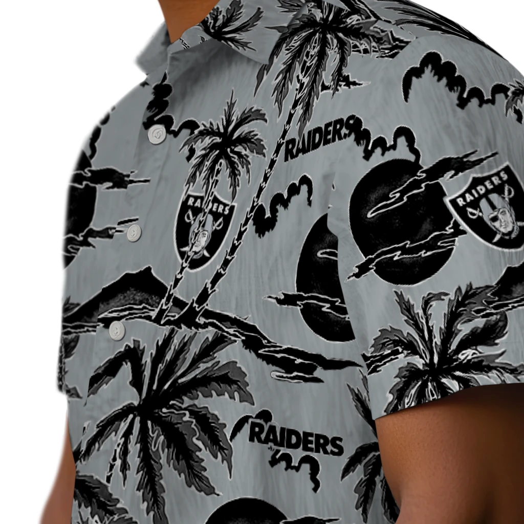 Las Vegas Raiders Hawaiian Shirt - Palm Sunset las vegas raiders palm sunset hawaiian shirts trendy