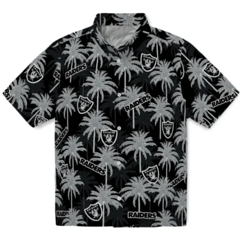 las vegas raiders palm grove black hawaiian shirts best selling