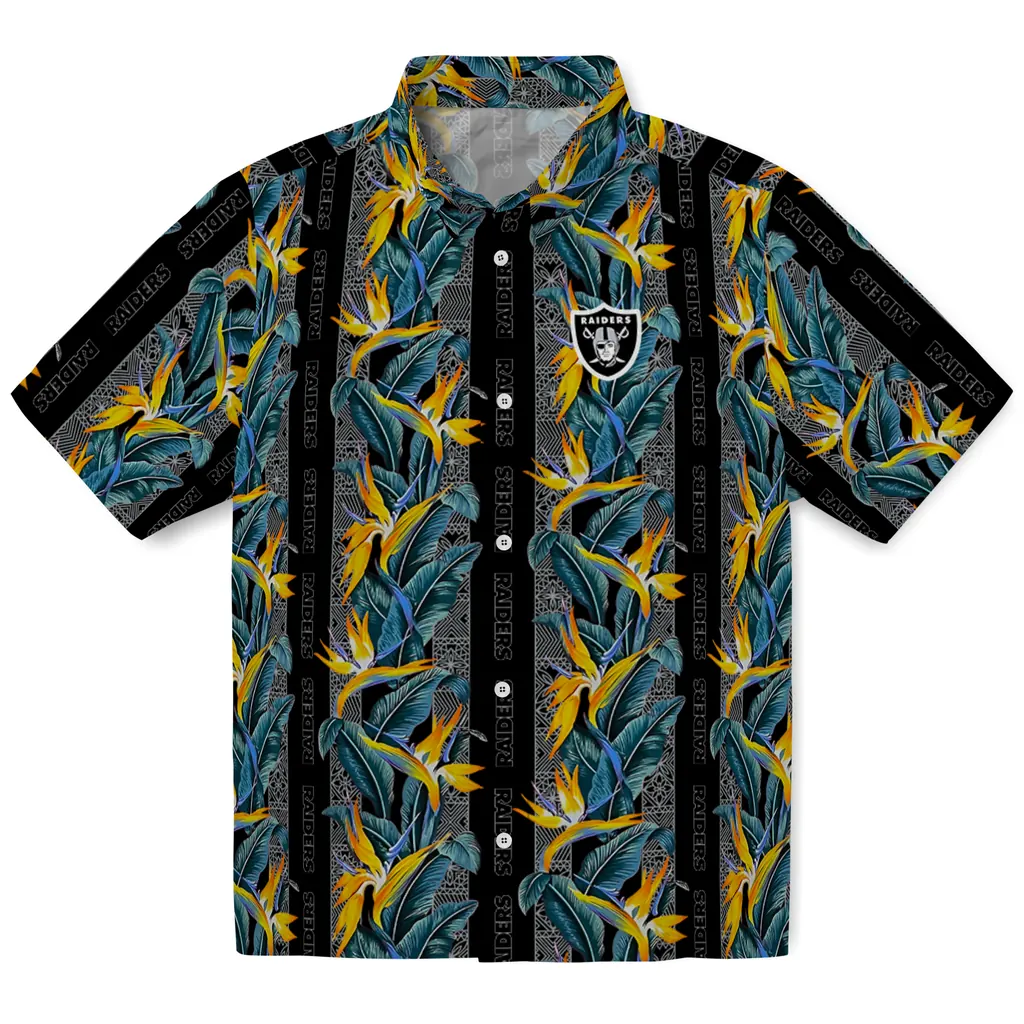Las Vegas Raiders Hawaiian Shirt - Paradise Vines las vegas raiders paradise vines black hawaiian shirts best selling