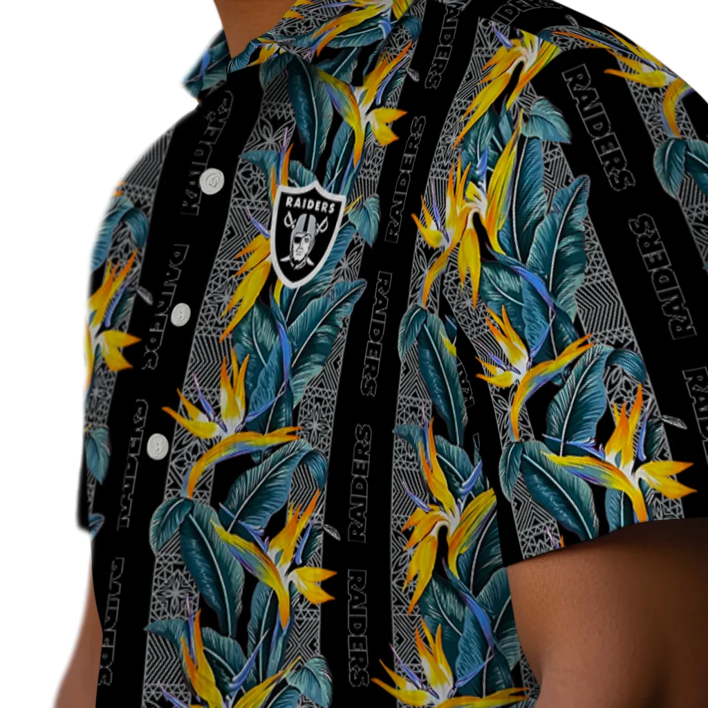 Las Vegas Raiders Hawaiian Shirt - Paradise Vines las vegas raiders paradise vines black hawaiian shirts trendy