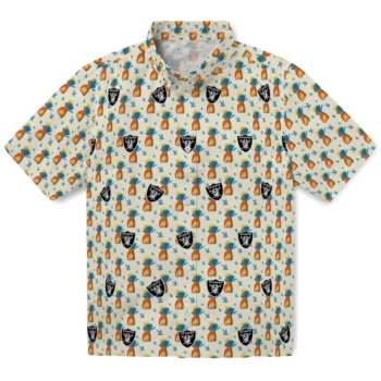 las vegas raiders pineapple delight beige hawaiian shirts best selling