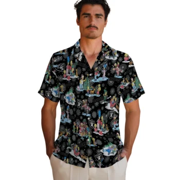 las vegas raiders simpsons christmas black hawaiian shirts fashion forward