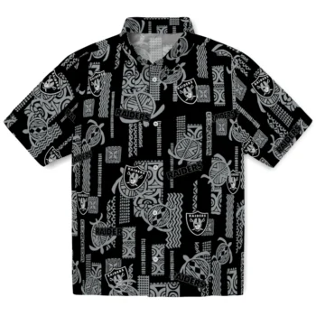 las vegas raiders turtle lines black hawaiian shirts best selling