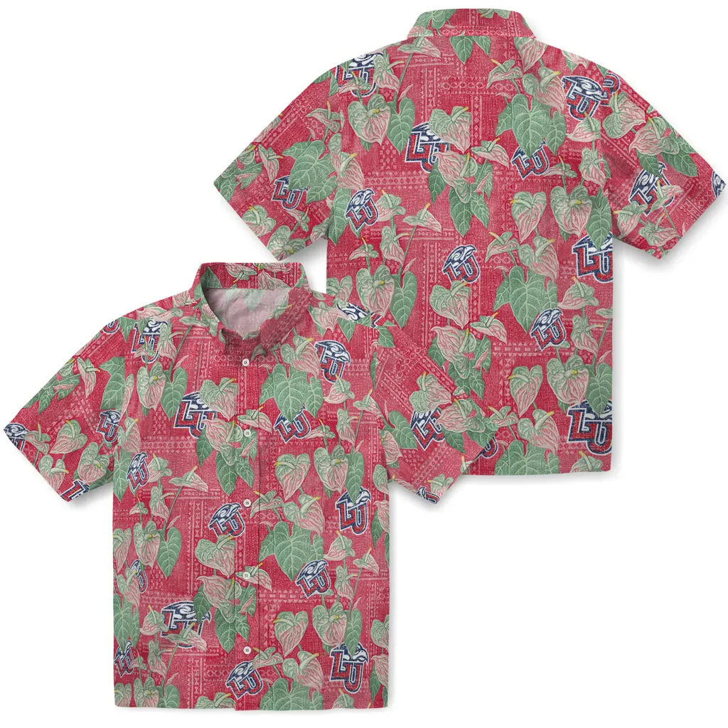Liberty Flames Hawaiian Shirt - Anthurium Overlay liberty flames anthurium overlay red hawaiian shirts high quality