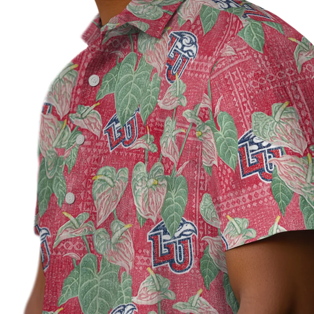 Liberty Flames Hawaiian Shirt - Anthurium Overlay liberty flames anthurium overlay red hawaiian shirts trendy