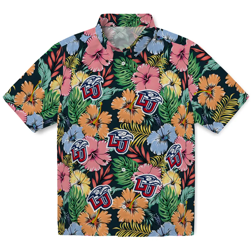 Liberty Flames Hawaiian Shirt - Brilliant Hibiscus Garden liberty flames brilliant hibiscus garden hawaiian shirts best selling