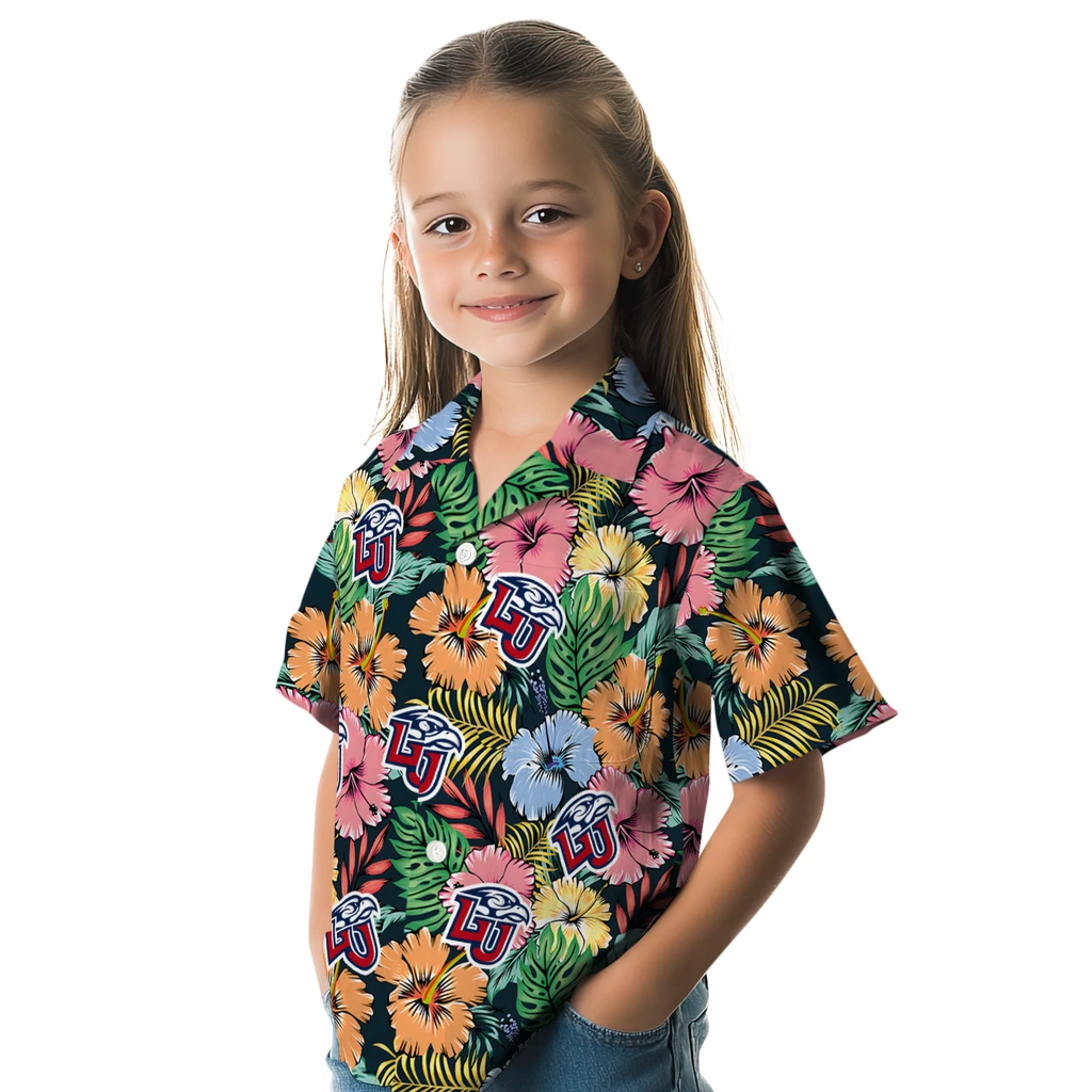 Liberty Flames Hawaiian Shirt - Brilliant Hibiscus Garden liberty flames brilliant hibiscus garden hawaiian shirts premium grade