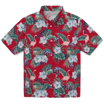 liberty flames flamingo palms red hawaiian shirts best selling