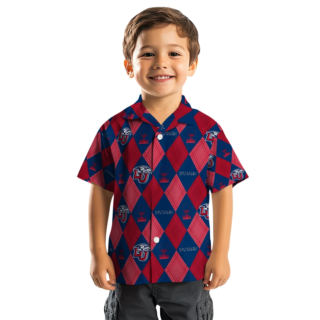 Liberty Flames Hawaiian Shirt - Golfing Plaid liberty flames balloon plaid red hawaiian shirts top rated
