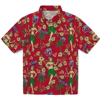 liberty flames hawaiian girls design red hawaiian shirts best selling