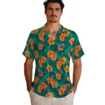 Liberty Flames Hawaiian Shirt – Hibiscus and Palm Leaves