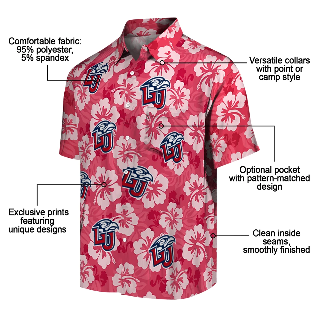 Liberty Flames Hawaiian Shirt - Hibiscus Cluster liberty flames hibiscus cluster red hawaiian shirts new arrival