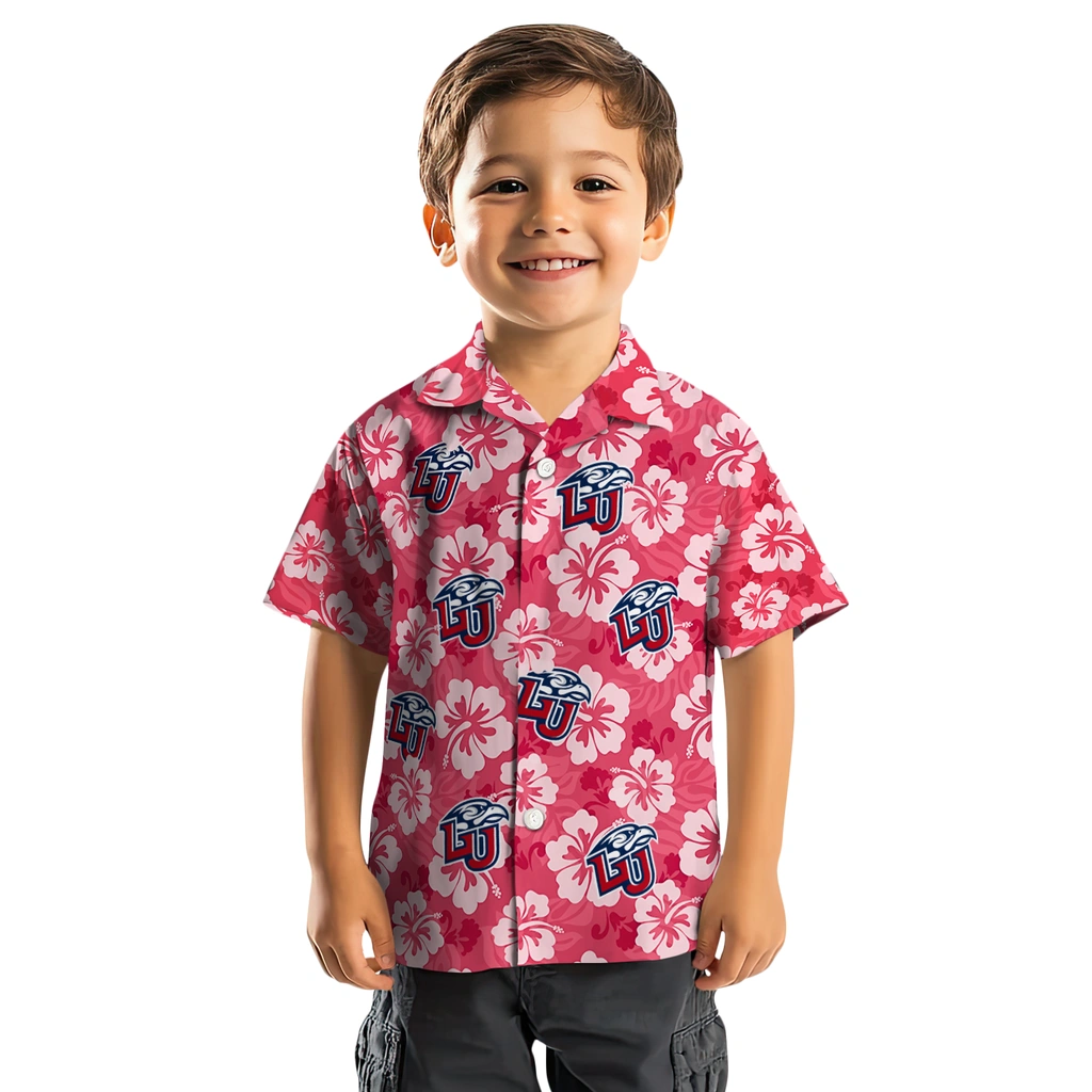 Liberty Flames Hawaiian Shirt - Hibiscus Cluster liberty flames hibiscus cluster red hawaiian shirts top rated