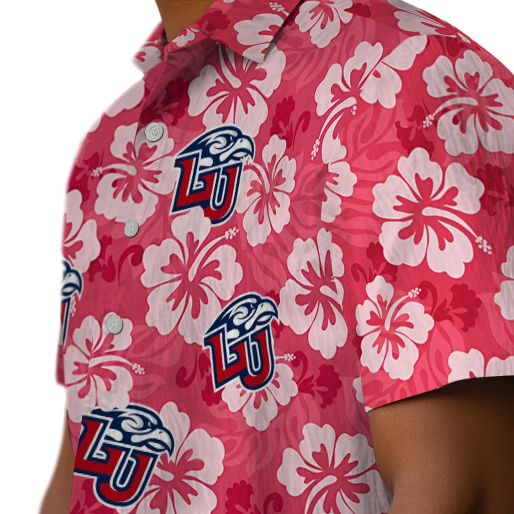 Liberty Flames Hawaiian Shirt - Hibiscus Cluster liberty flames hibiscus cluster red hawaiian shirts trendy
