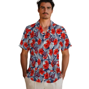 liberty flames hibiscus fiesta red royal blue hawaiian shirts fashion forward