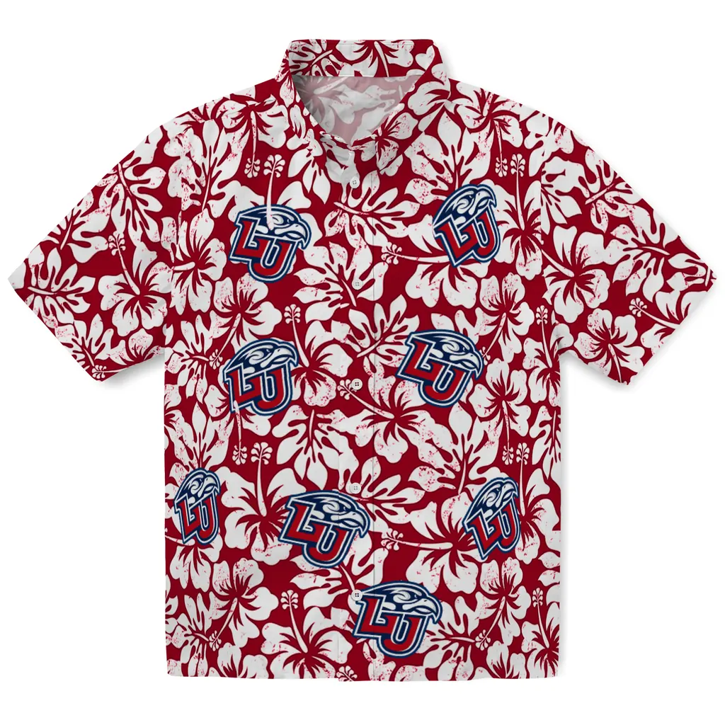 Liberty Flames Hawaiian Shirt - Hibiscus Motif liberty flames hibiscus motif red white hawaiian shirts best selling