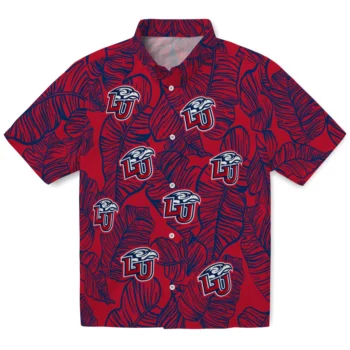 liberty flames leaf outline red hawaiian shirts best selling