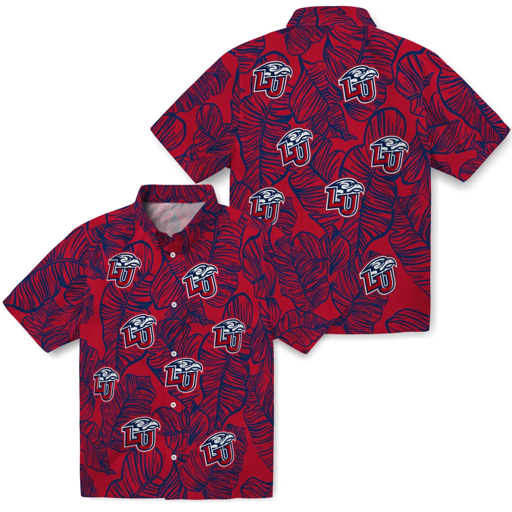 Liberty Flames Hawaiian Shirt - Leaf Outline liberty flames leaf outline red hawaiian shirts high quality