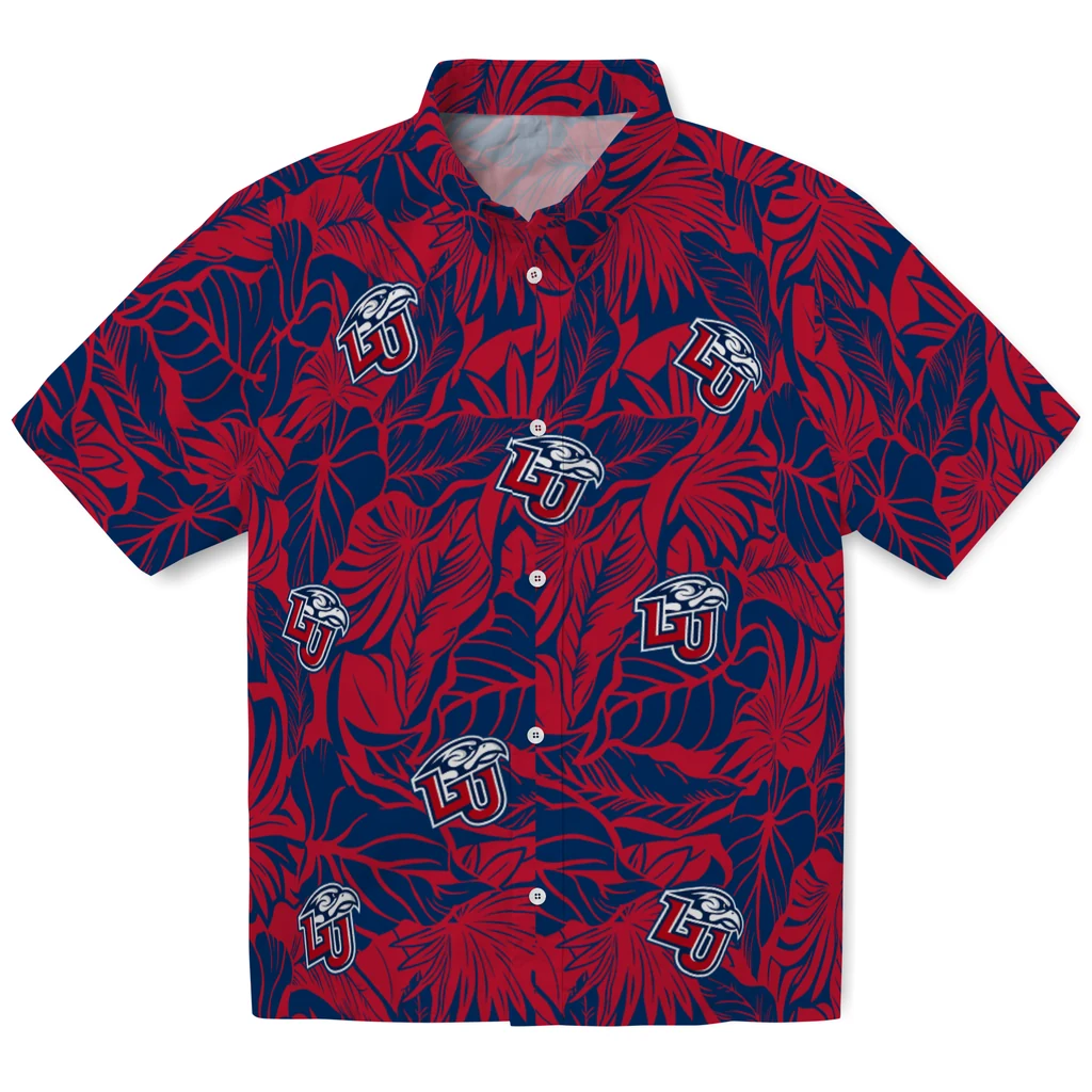 Liberty Flames Hawaiian Shirt - Monstera Layer liberty flames monstera layer red hawaiian shirts best selling