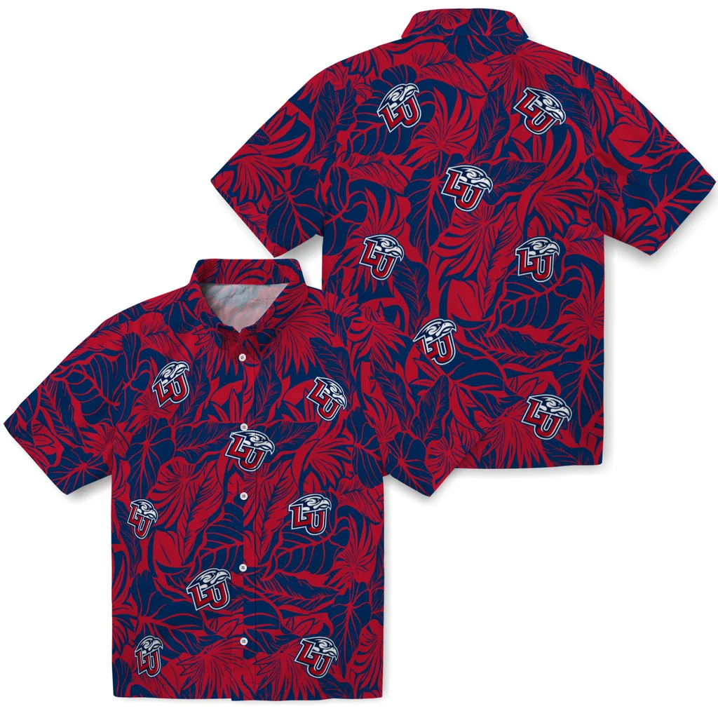 Liberty Flames Hawaiian Shirt - Monstera Layer liberty flames monstera layer red hawaiian shirts high quality