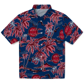 liberty flames palm sunset hawaiian shirts best selling
