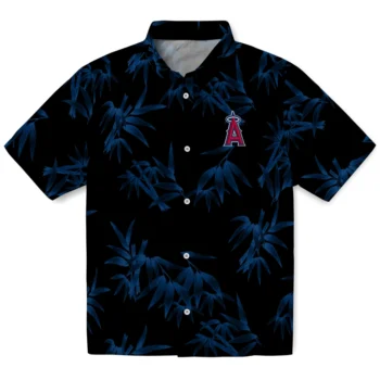los angeles angels bamboo branches blue black hawaiian shirts best selling