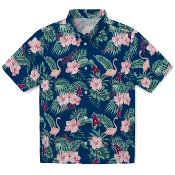los angeles angels flamingo palms blue hawaiian shirts best selling