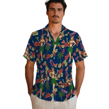los angeles angels hawaiian girls design blue hawaiian shirts fashion forward