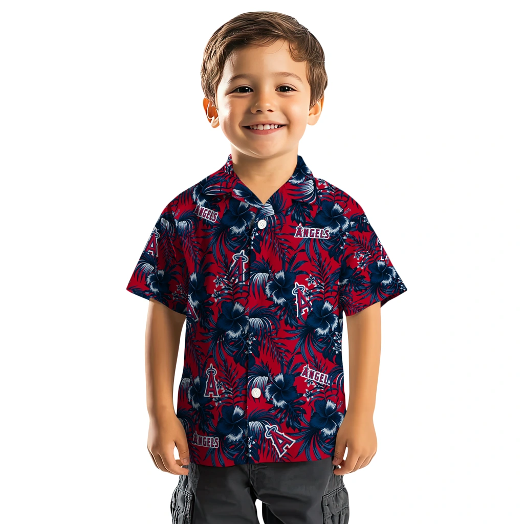 Los Angeles Angels Hawaiian Shirt - Hibiscus Exotic los angeles angels hibiscus exotic blue hawaiian shirts top rated