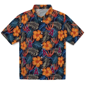 los angeles angels hibiscus foliage hawaiian shirts best selling