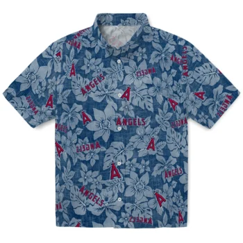 los angeles angels hibiscus oasis blue hawaiian shirts best selling