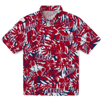 los angeles angels hibiscus overlay hawaiian shirts best selling