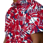 Los Angeles Angels Hawaiian Shirt – Hibiscus Overlay