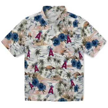 los angeles angels hibiscus seaside white hawaiian shirts best selling