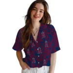 Los Angeles Angels Hawaiian Shirt – Leaf Outline