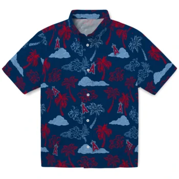 los angeles angels palm and clouds blue hawaiian shirts best selling
